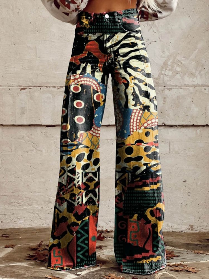 Jora | Eclectic Art Wide-Leg Pants