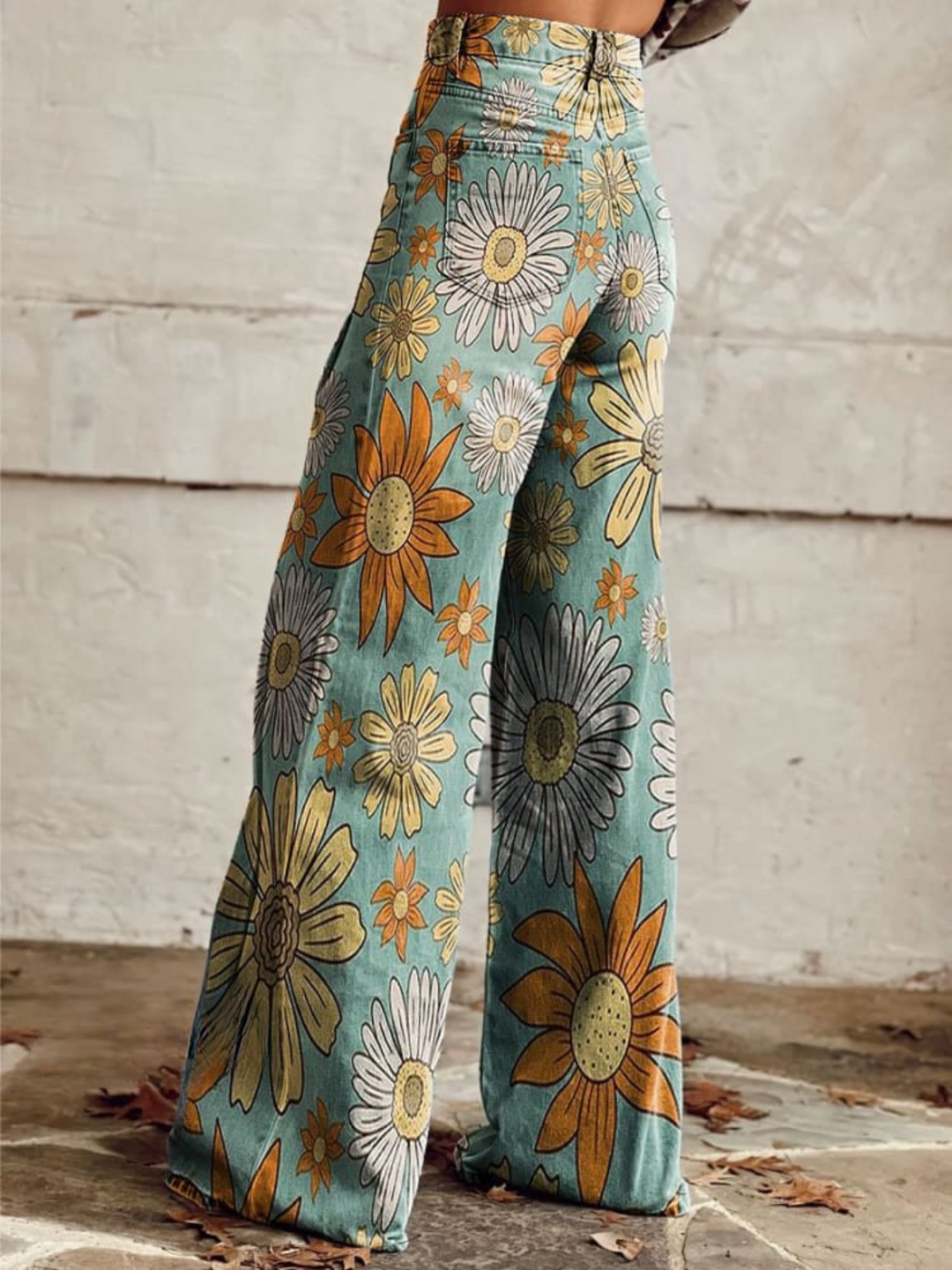 Tonia | Vintage Wide-Leg Floral Pants