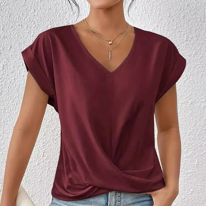 Sam | V-Neck Belly Covering Top (Buy 1 Get 1 Free)