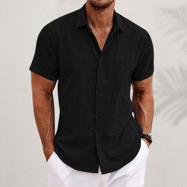 Giancarlo™ | Linen Short-Sleeved Shirt