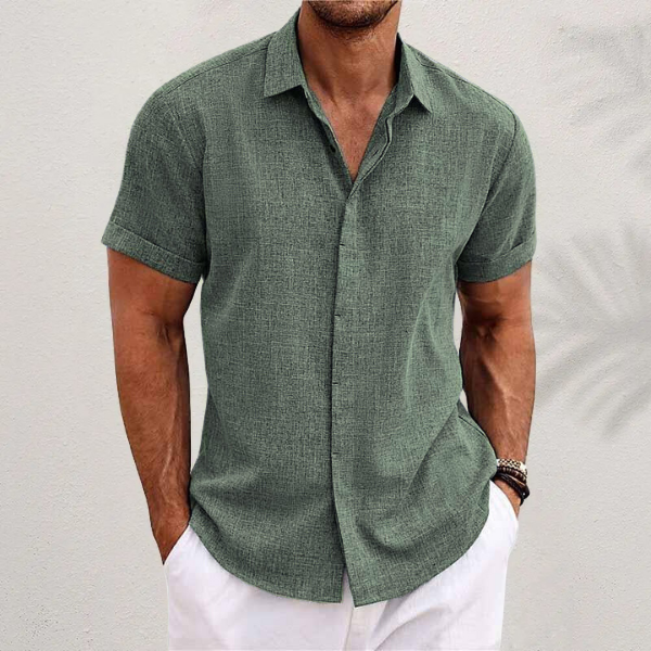 Giancarlo™ | Linen Short-Sleeved Shirt